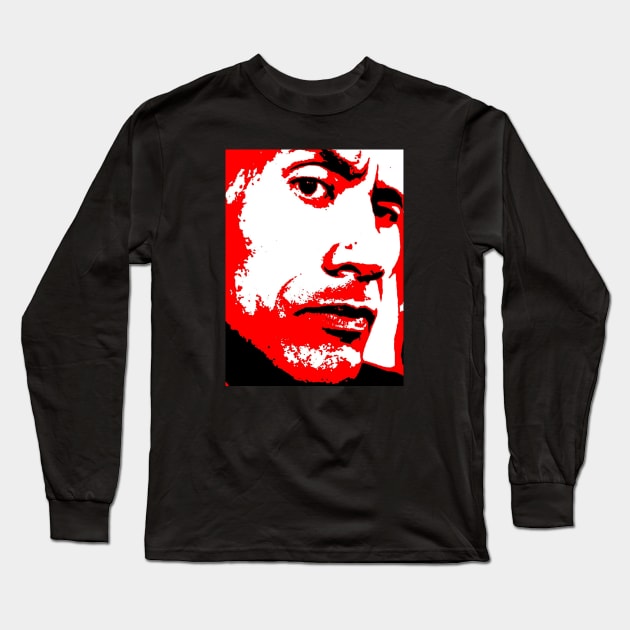 Dwayne Johnson (pop art) Long Sleeve T-Shirt by d1a2n3i4l5